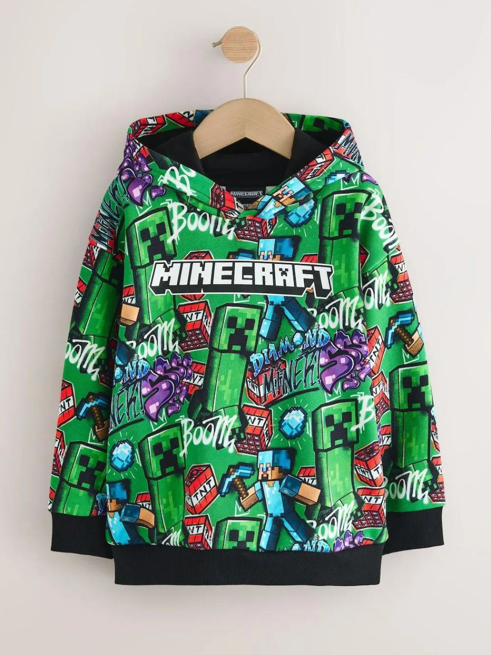 Discount Next Minecraft Hoodie (3-16yrs) Green