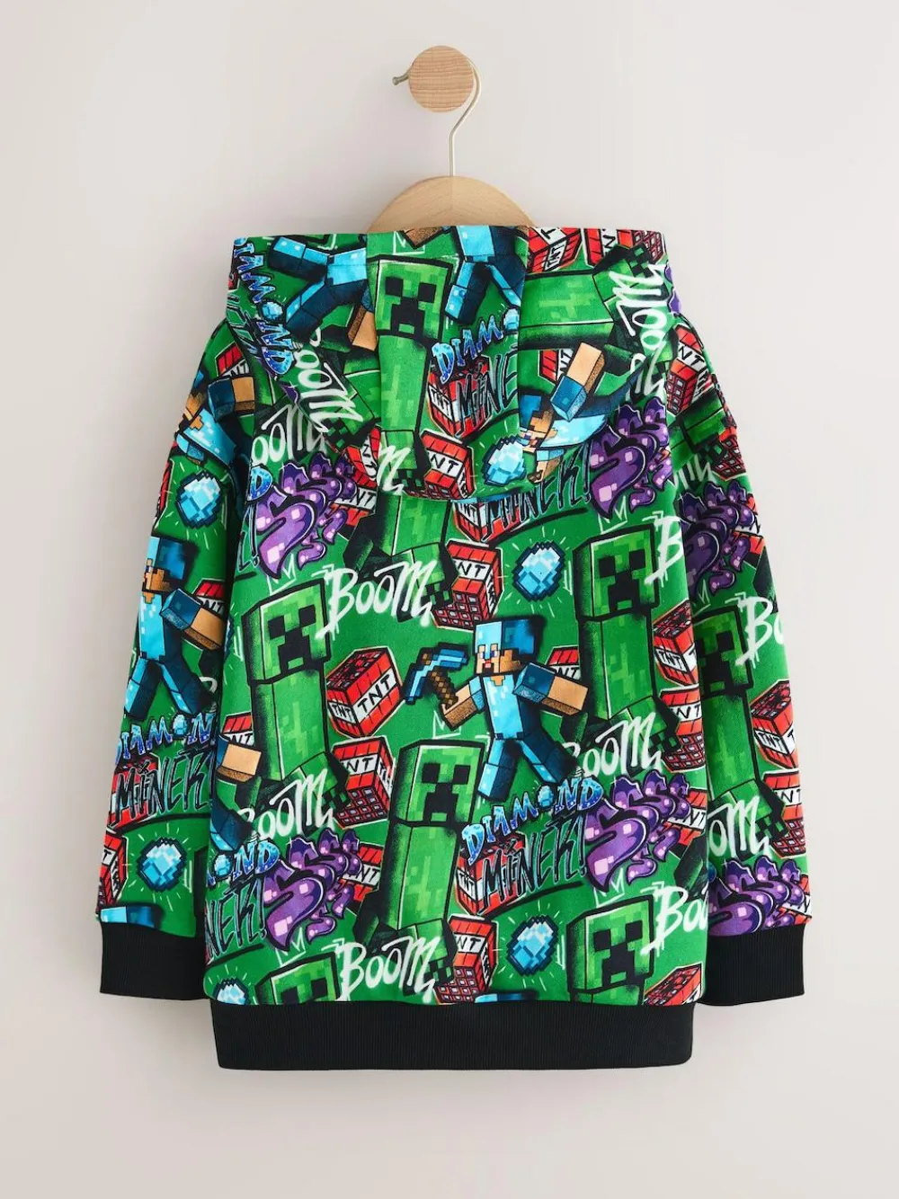 Discount Next Minecraft Hoodie (3-16yrs) Green