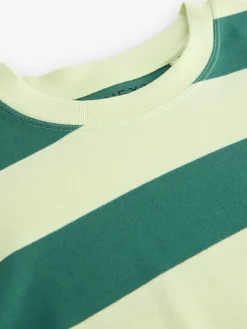 Next Green Monochrome Oversized Relaxed Fit Boxy Heavyweight Crew Neck T-Shirt^Women Nightwear|Tops & T-Shirts