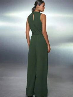 Outlet Next Occasion Cowl Neck Sleeveless Jersey Jumpsuit Green
