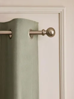 Next Green Olive Blackout/Thermal Cotton Eyelet Curtains^ Curtains & Blinds