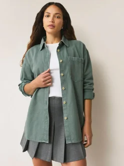 Clearance Next Green Oversize Denim Shirt