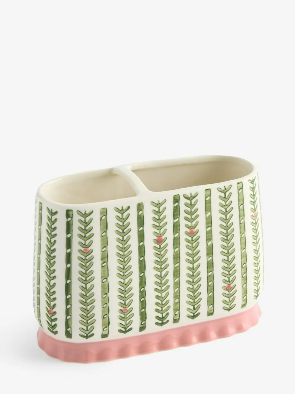 Next Green Pattern Frill Toothbrush Tidy^ Bathroom Accessories
