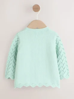 Next Pointelle Knitted Baby Cardigan (0mths-2yrs)^ Knitwear|Knitwear