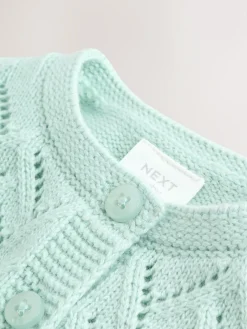 Next Pointelle Knitted Baby Cardigan (0mths-2yrs)^ Knitwear|Knitwear
