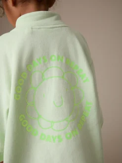 Best Next Quarter Zip Sweat Dress (3mths-7yrs) Green