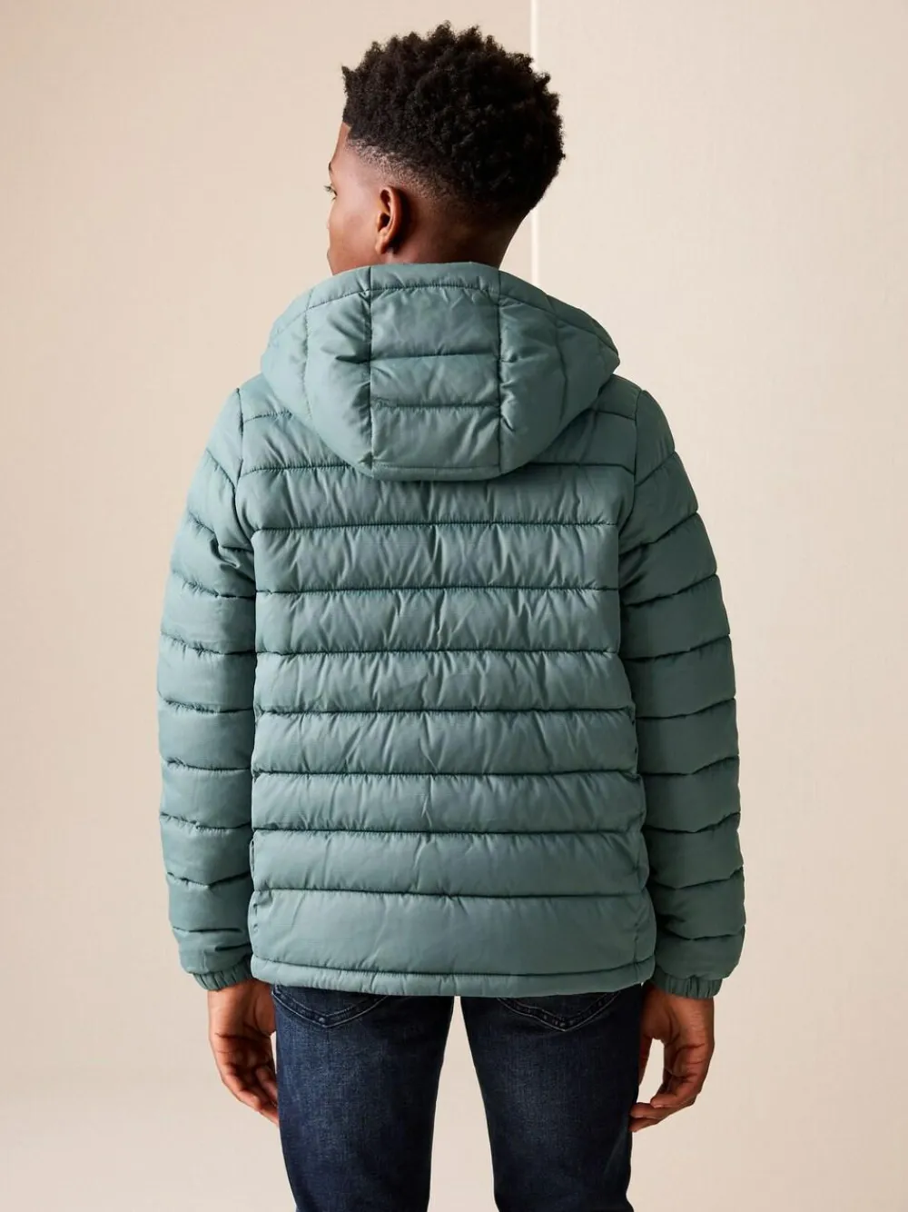 Next Green Quilted Midweight Hooded Jacket (3-16yrs)^BOY Coats & Jackets|Snowsuits & Coats