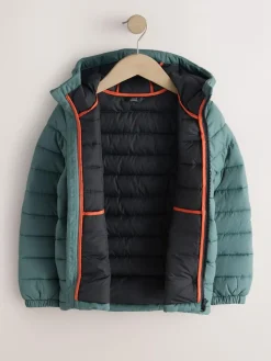 Next Green Quilted Midweight Hooded Jacket (3-16yrs)^BOY Coats & Jackets|Snowsuits & Coats