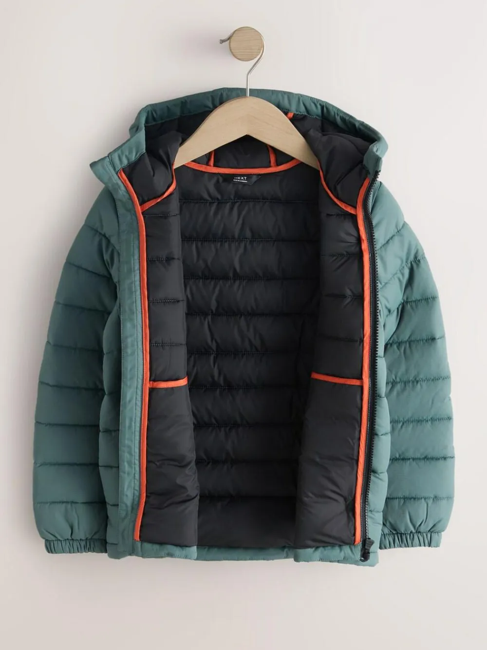 Next Green Quilted Midweight Hooded Jacket (3-16yrs)^BOY Coats & Jackets|Snowsuits & Coats