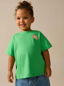 Next Short Sleeve Embroidered T-Shirt (3mths-7yrs)^ Tops|T-Shirts