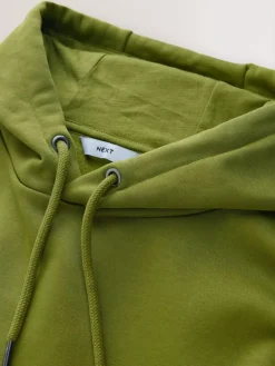 Next Green Regular Fit Heavyweight Cotton Rich Jersey Hoodie^ Sweatshirts & Hoodies|Sweatshirts & Hoodies
