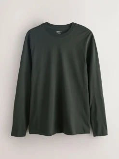 Outlet Next Green Regular Fit Long Sleeve Crew Neck T-Shirt