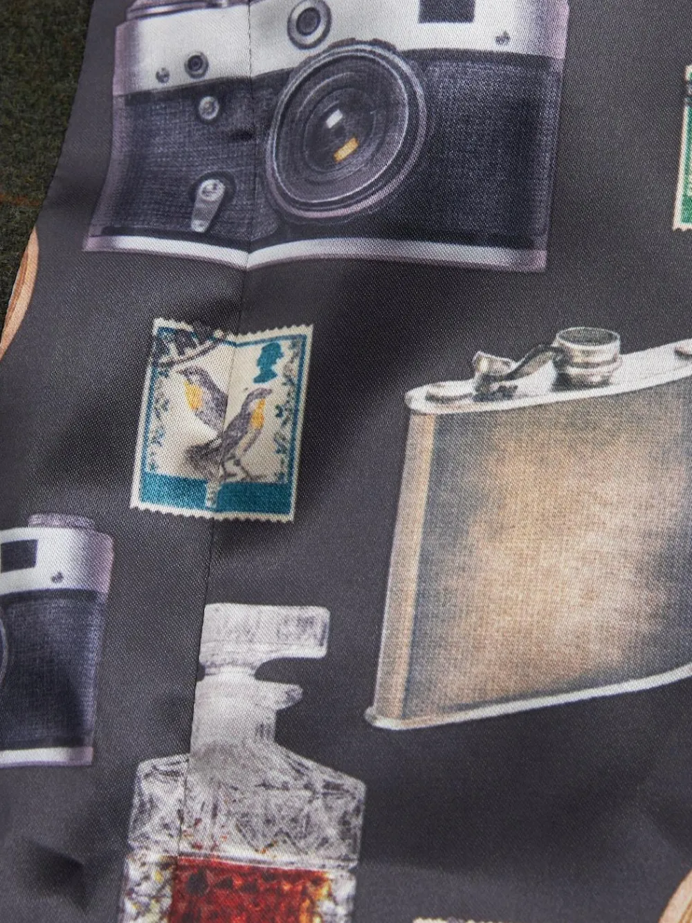 Next Green Regular Fit Nova Fides Italian Wool Blend Trimmed Check Suit Waistcoat^ Vests