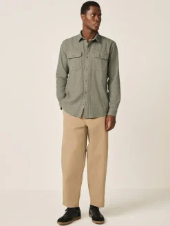 Next Regular Fit Textured Waffle Long Sleeve Shirt^ Shirts