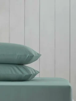 Clearance Next Green Sage Cotton Rich Fitted Bed Sheet