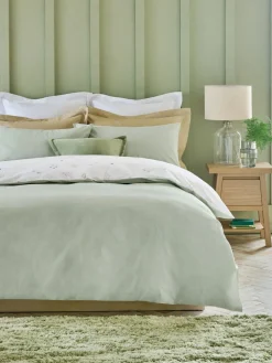 Discount Next Green Sage Floral 100% Cotton Reversible Printed Duvet Cover and Pillowcase Set