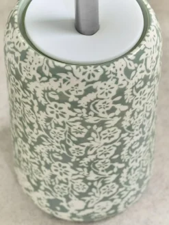 New Next Green Sage Floral Print Silicone Toilet Brush