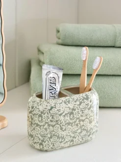 Online Next Green Sage Floral Print Tidy Toothbrush