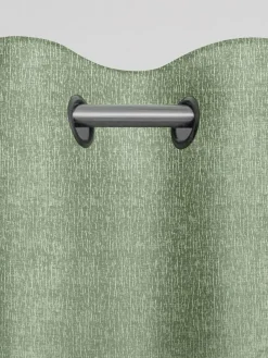 Hot Next Green Sage Heavyweight Chenille Eyelet Lined Curtains