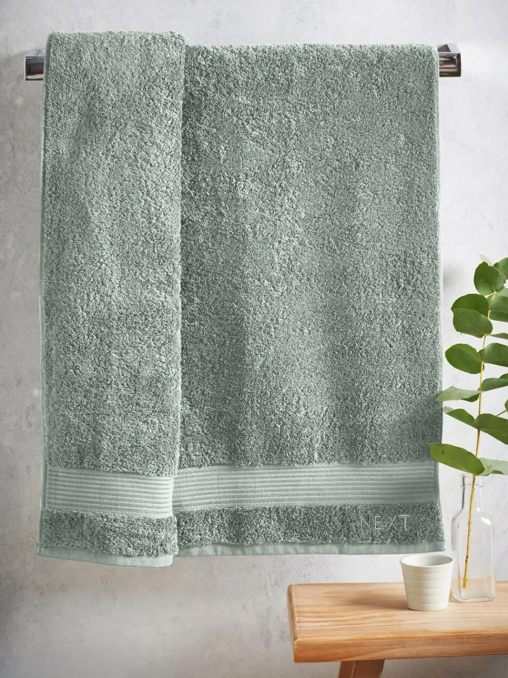 Next Green Sage Light Egyptian Cotton Towel^ Towels & Bathmats