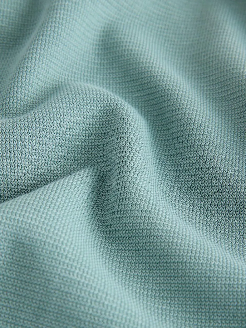 Next Long Sleeve Mock Crew Neck T-Shirt Green Sage