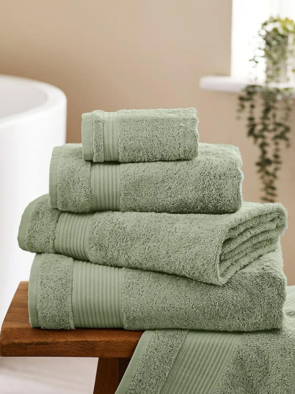 Sale Next Green Sage Mid Egyptian Cotton Towel