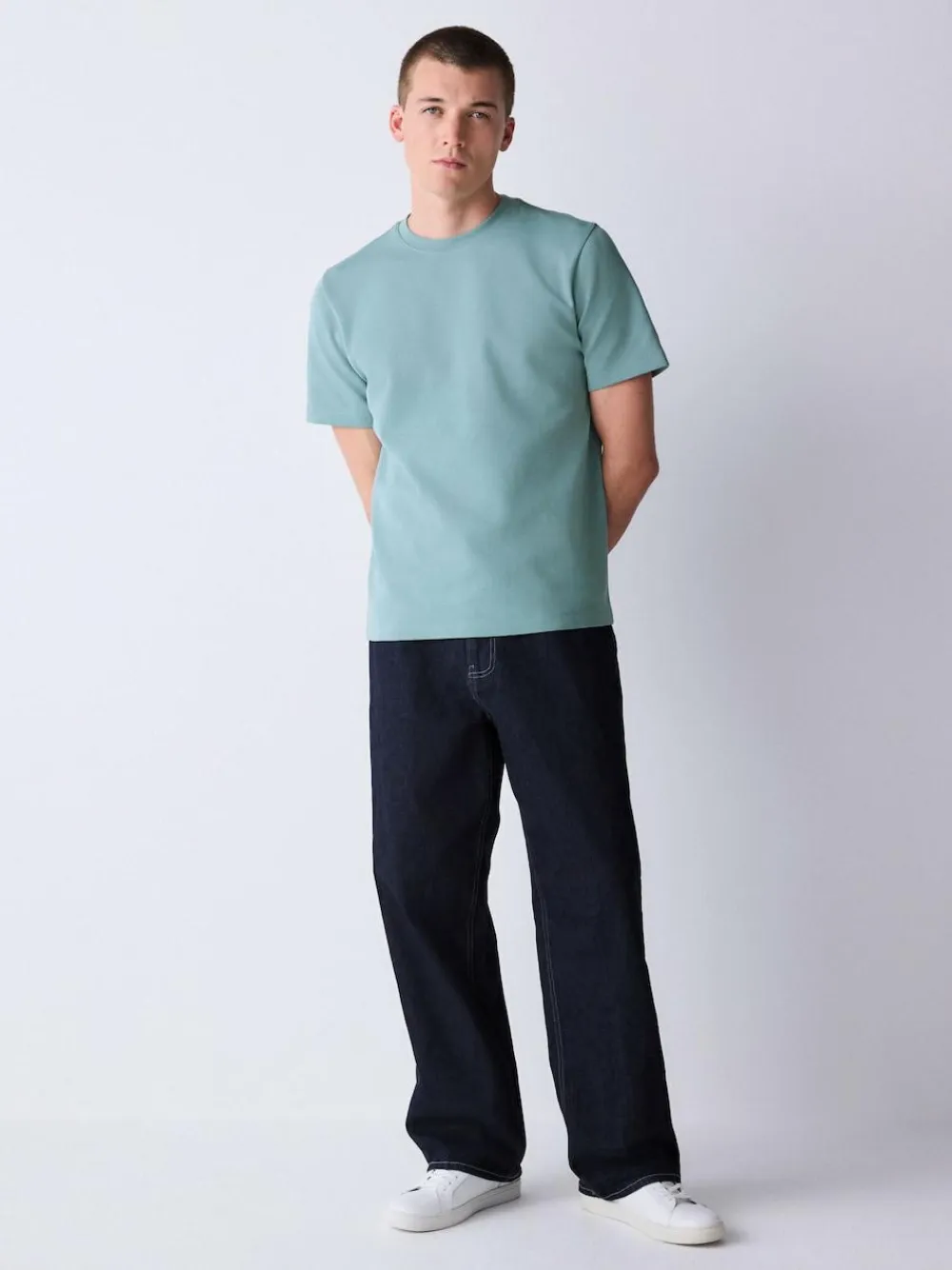 Next Green Sage Regular Fit Smart Soft Touch Heavyweight T-Shirt^ Tops & T-Shirts