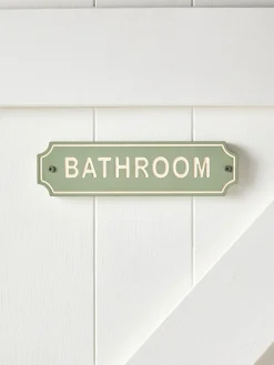 Discount Next Slogan Bathroom Door Sign Green Sage