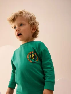 Next Green Scene Long Sleeve Back Print T-Shirt (3mths-8yrs)^BOY Tops|Tops