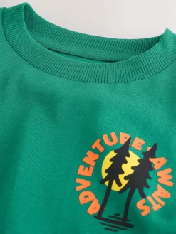 Next Green Scene Long Sleeve Back Print T-Shirt (3mths-8yrs)^BOY Tops|Tops