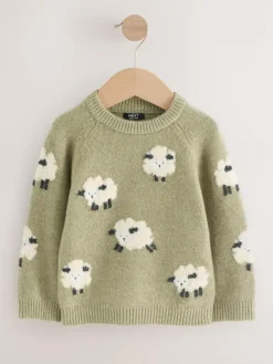 Next Knitted Crew Neck Jumper (3mths-7yrs)^BOY Knitwear|Knitwear