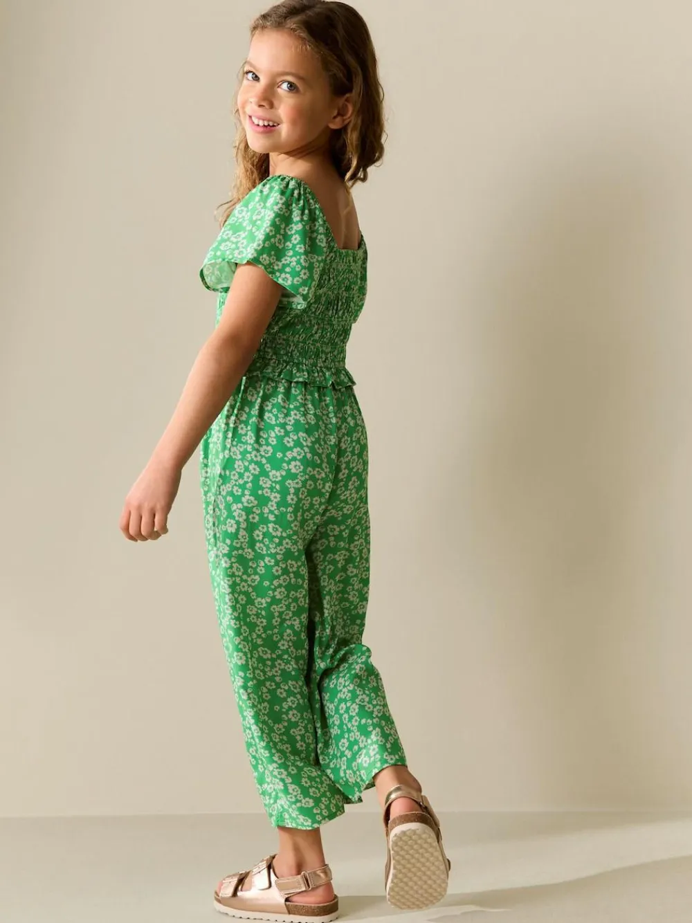 Next Green Shirred Jumpsuit (3-16yrs)^ Jumpsuits & Playsuits
