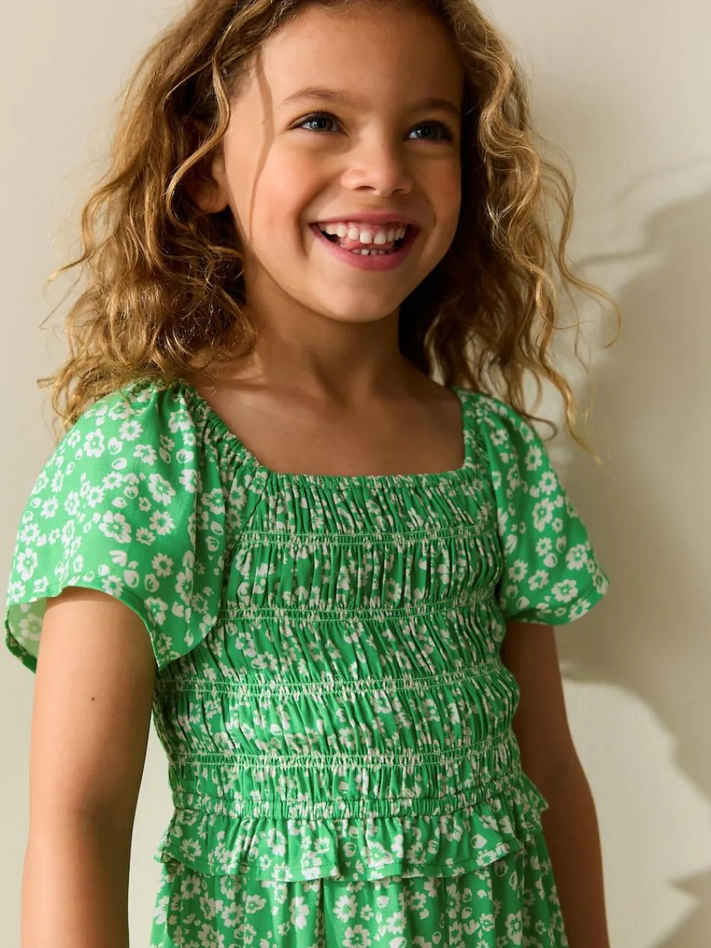 Next Green Shirred Jumpsuit (3-16yrs)^ Jumpsuits & Playsuits