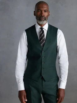 Next Signature Zignone Italian Wool Cashmere Blend Flannel Suit Waistcoat^ Vests