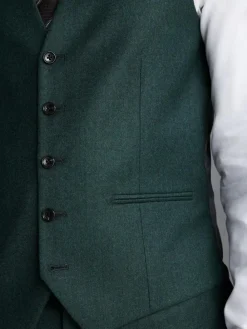 Next Signature Zignone Italian Wool Cashmere Blend Flannel Suit Waistcoat^ Vests