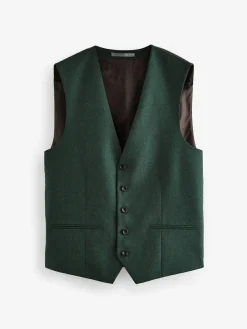 Next Signature Zignone Italian Wool Cashmere Blend Flannel Suit Waistcoat^ Vests