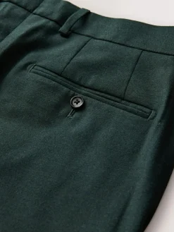 Best Next Slim Fit Flannel Suit Trousers Green