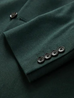 Best Next Slim Fit Flannel Suit Jacket Green