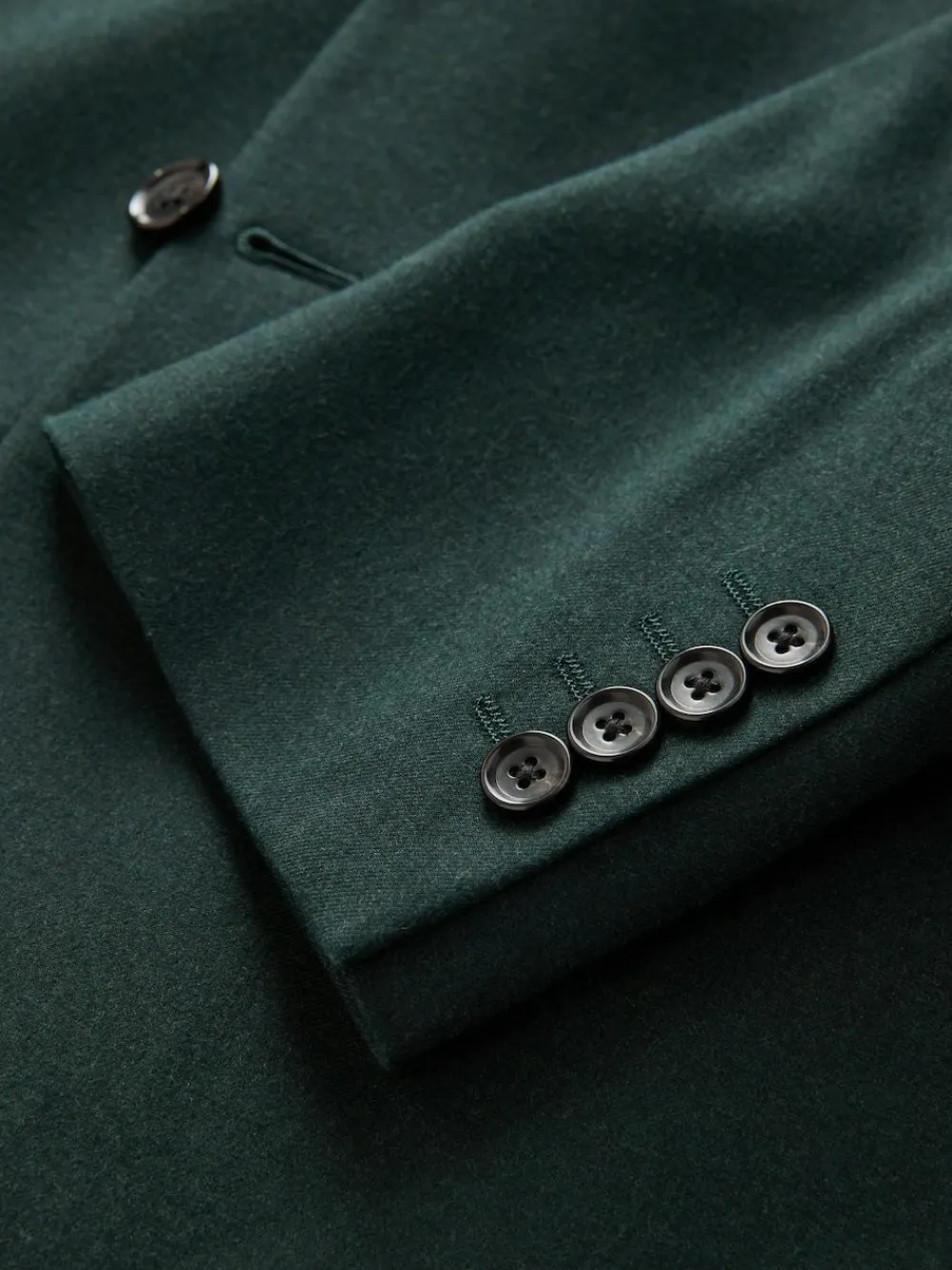 Best Next Slim Fit Flannel Suit Jacket Green