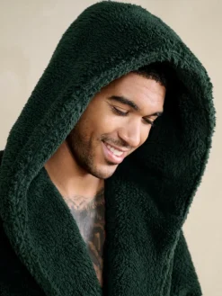 Sale Next Green Snoopy Borg Dressing Gown