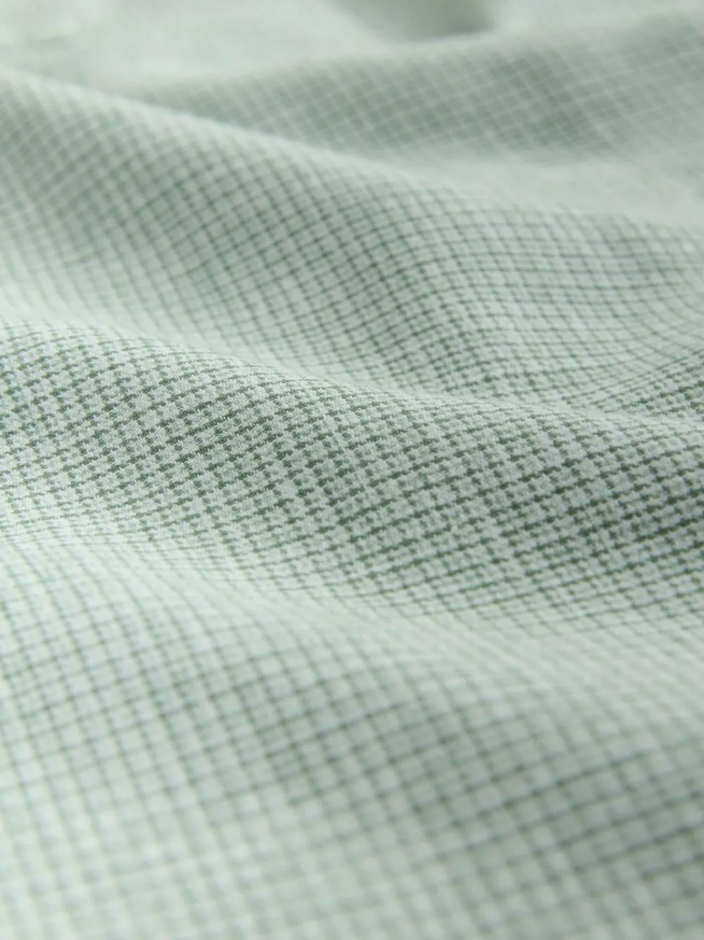 Next Standard Collar Cotton Linen Blend Short Sleeve Shirt Green