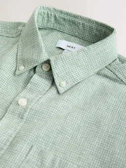 Next Standard Collar Cotton Linen Blend Long Sleeve Shirt^ Shirts