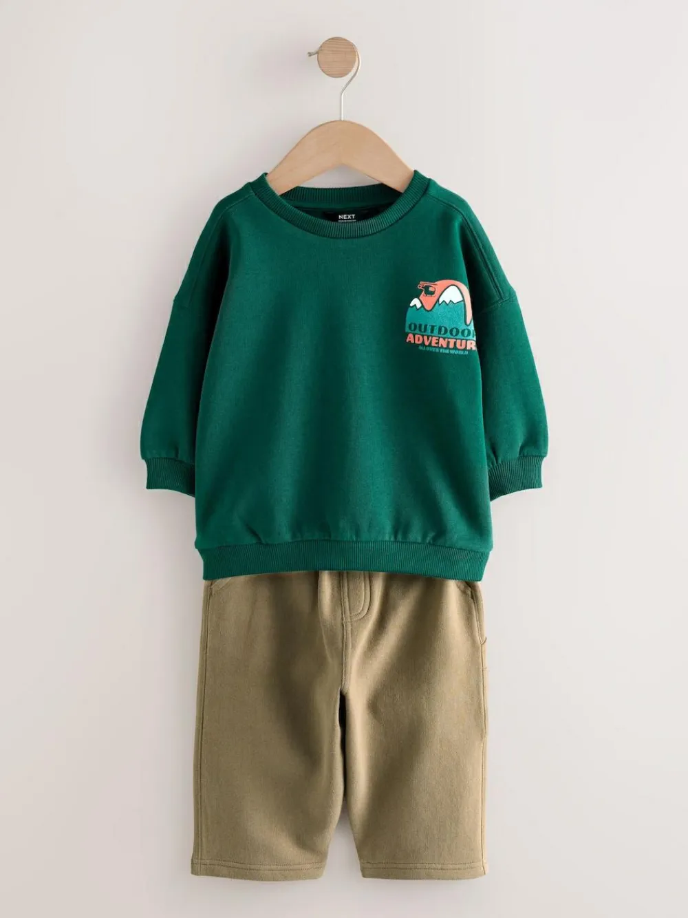 Next Sweatshirt and Utility Joggers Set (3mths-7yrs)^BOY Cosy Club|Sweatshirts & Hoodies