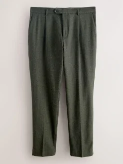 Clearance Next Tailored Fit Merino Wool Blend Suit Trousers Green
