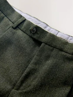 Clearance Next Tailored Fit Merino Wool Blend Suit Trousers Green