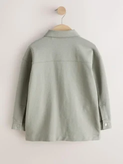 Next Green Texture Smart Shacket (3-16yrs)^BOY Shirts|Coats & Jackets