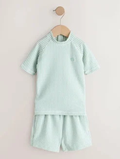 Next Textured Rash Vest and Swim Shorts Set (3mths-7yrs)^BOY Swimwear|Swimwear