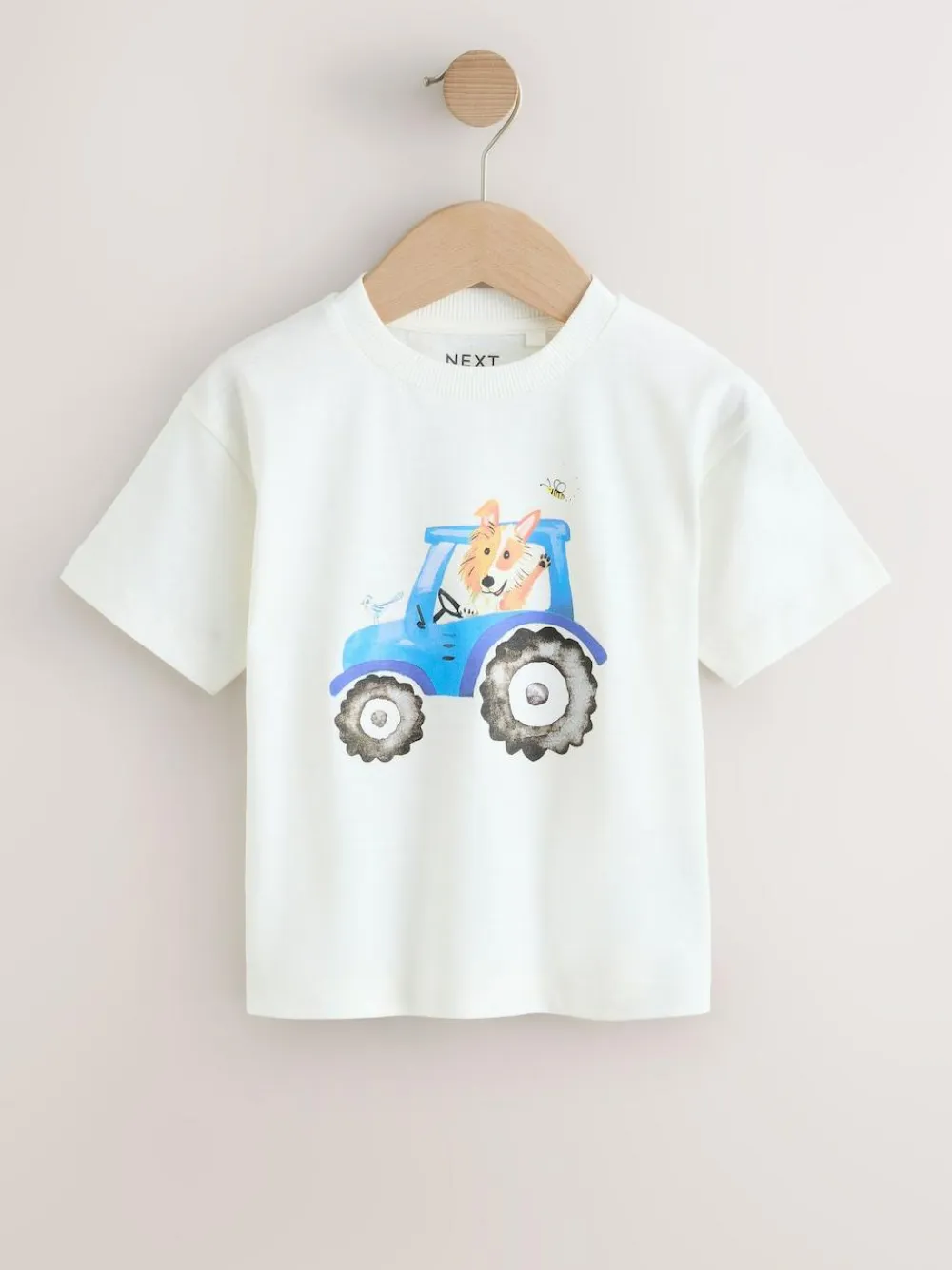 Next Green Watercolour Farm Short Sleeve Graphic T-Shirts 3 Pack (3mths-7yrs)