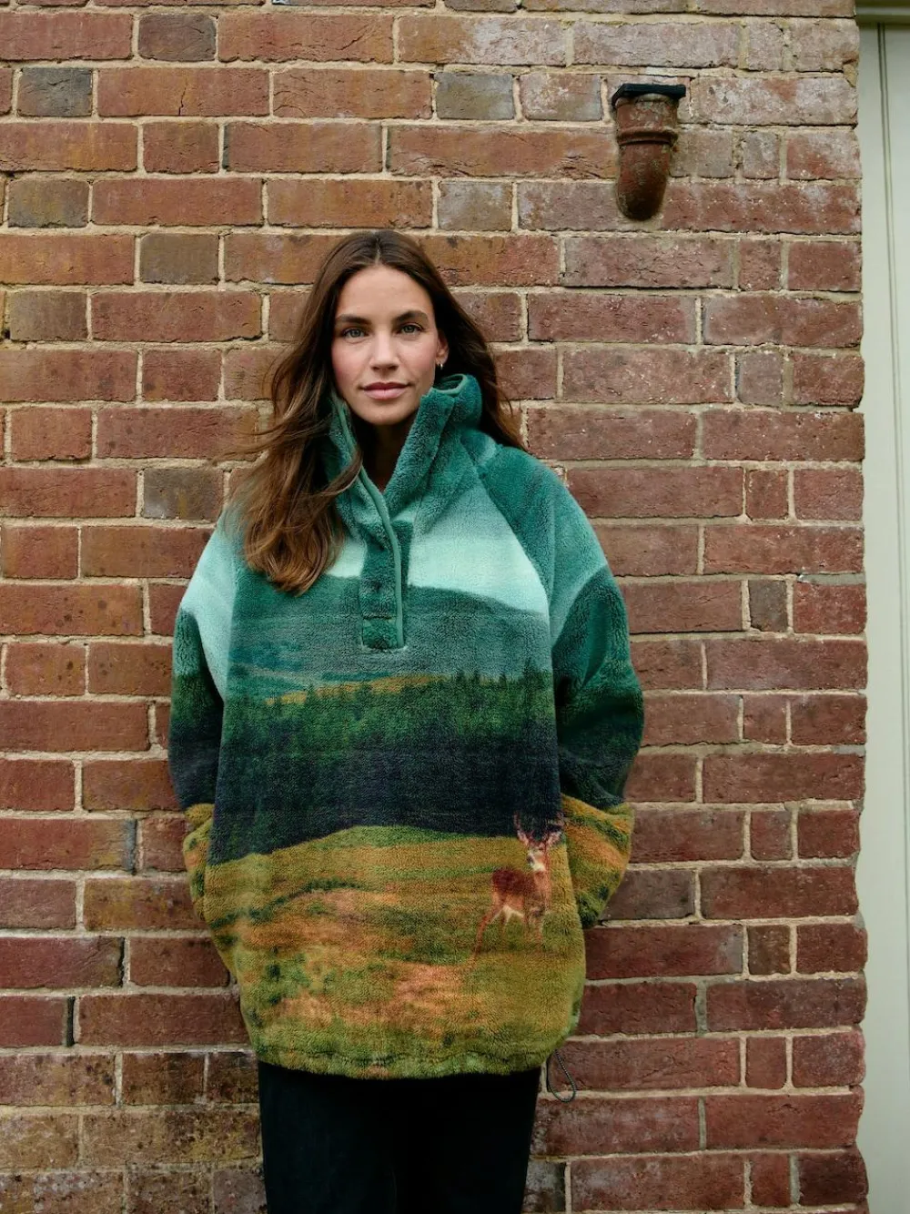 Next Printed Borg Fleece Top^Women Loungewear|Hoodies & Sweatshirts