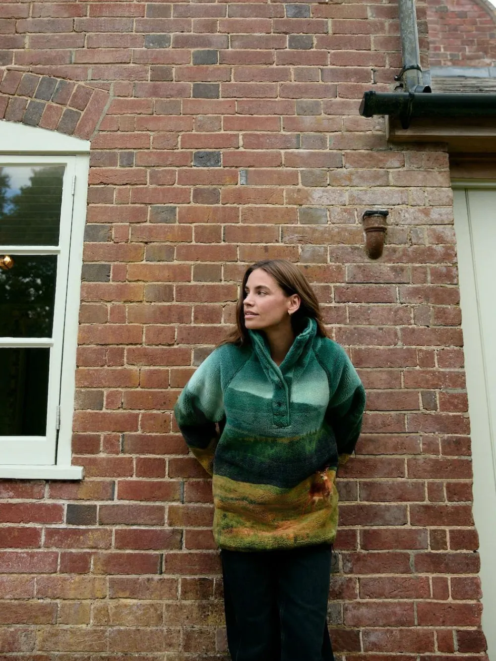 Next Printed Borg Fleece Top^Women Loungewear|Hoodies & Sweatshirts